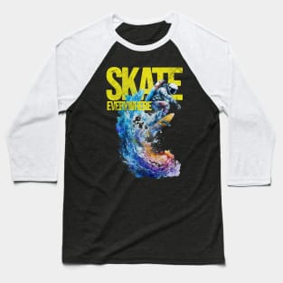Skate Everywhere Baseball T-Shirt